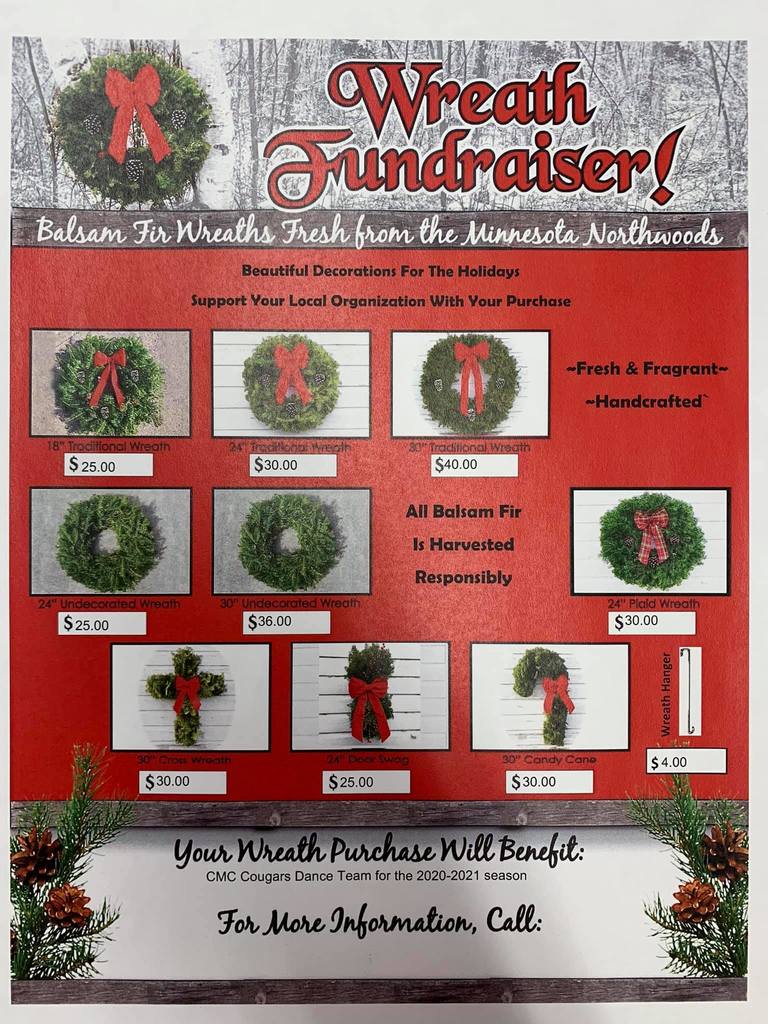 Use the link in the post above to purchase a wreath in support of the dance team 